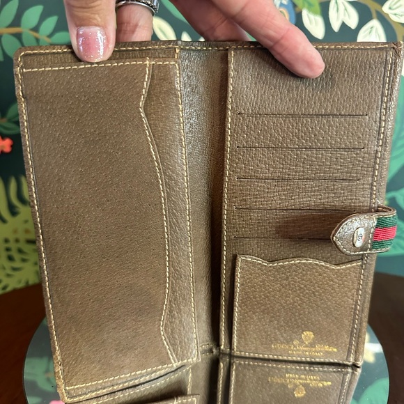 GUCCI Bundle ♥️💚 Ophidia Clutch GG Coated Canvas w Rare Interior & Wallet - Picture 14 of 15
